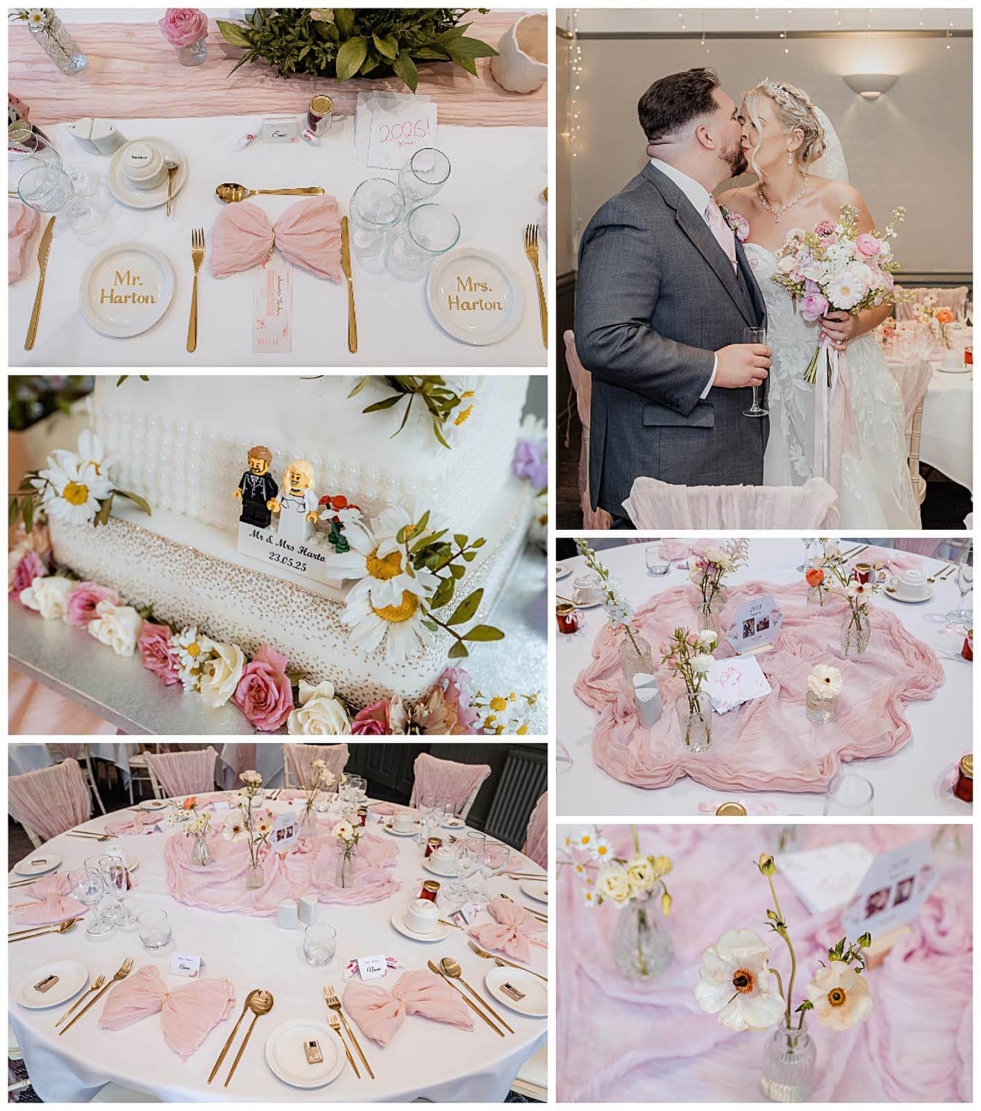 Personalised wedding plates and bespoke tableware with hand-painted and engraved details