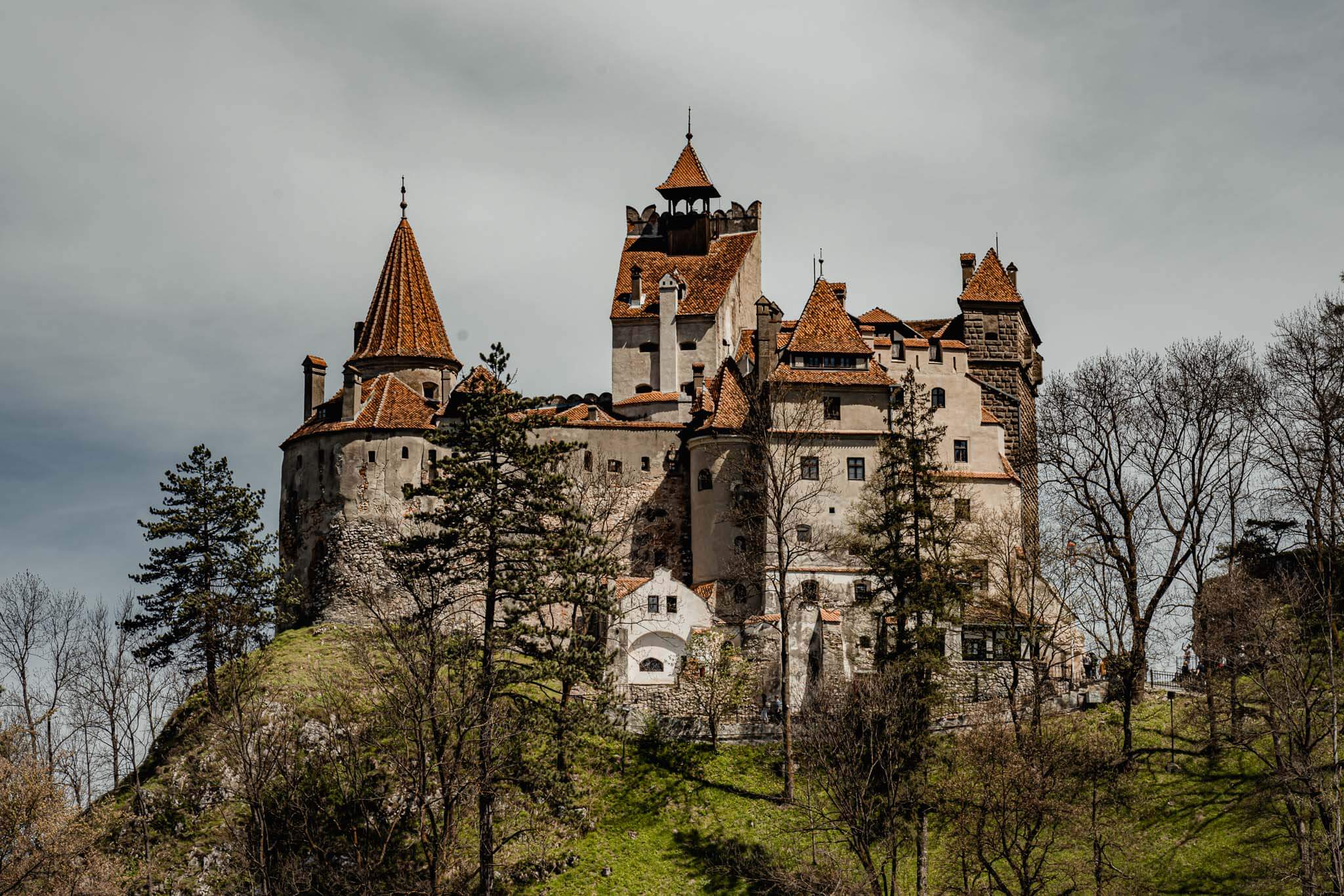Modern bridal inspiration castle venue with historic architecture and natural surroundings
