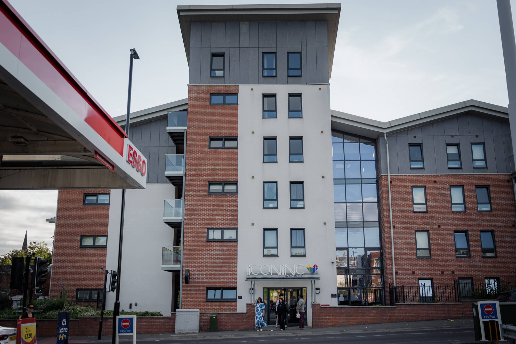 Iconinc Leeds apartment building exterior before a pre-wedding photoshoot.