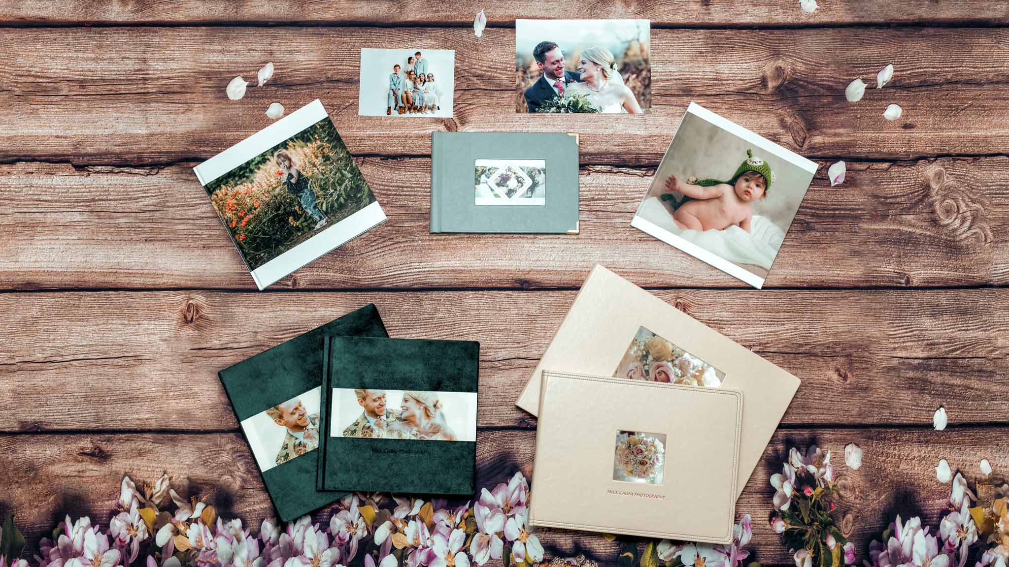 A set of wedding albums and family set.